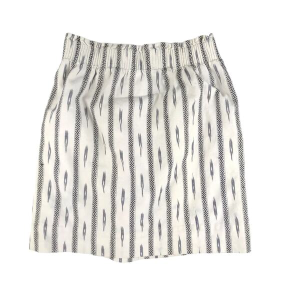 J CREW Geometric Boho Aztec Short Pencil Mini Skirt Elastic Waist Women's Sz 00 - Picture 1 of 5